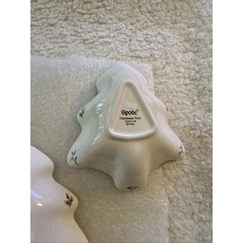 Spode Christmas Tree Shaped Candy Nut Dish Holiday Serving Bowl 6